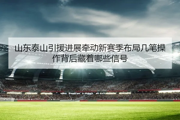 山东泰山引援进展牵动新赛季布局几笔操作背后藏着哪些信号